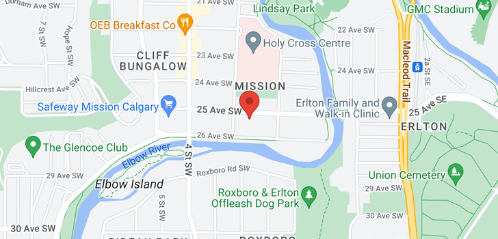 map of 606, 225 25 Avenue SW